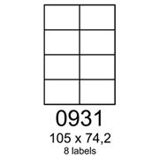 etikety RAYFILM 105x74,2 univerzálne biele R01000931A (100 list./A4)
