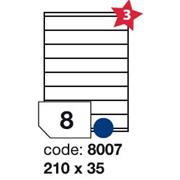 etikety RAYFILM 210x35 univerzálne biele R01008007F (1.000 list./A4)