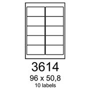 etikety RAYFILM 96x50,8 vysokolesklé biele laser R01193614A (100 list./A4)