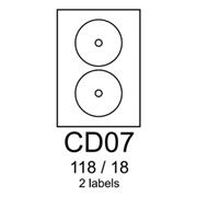 etikety RAYFILM CD07 118/18 univerzálne biele R0100CD07A (100 list./A4)