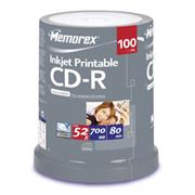 CD-R MEMOREX Printable 700MB 52X 100ks/Cake
