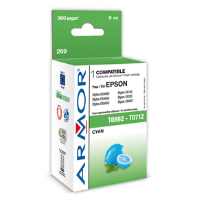 kazeta ARMOR EPSON Stylus D78/ DX4000, SX105/405 Cyan (T0712,T0892)
