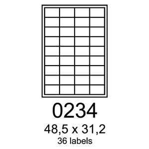 etikety RAYFILM 48,5x31,2 matn� samolepiace laser R03600234A