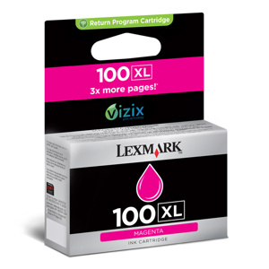 Kazeta Lexmark No.100 XL magenta (600 str) blister pre S301,205,305,405,505,605,815