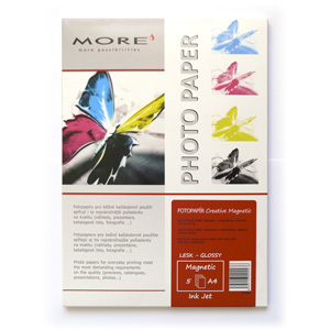 papier MORE CREATIVE fotoleskl� magnetick� 5ks/A4 inkjet