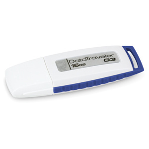USB k��� 16GB Kingston Data Traveler G3 modro-biely