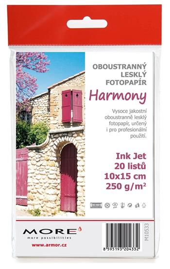 papier MORE HARMONY fotoleskl� 20ks/10x15 215g inkjet