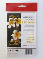 papier MORE EXCLUSIVE fotoleskl 20ks/10x15 260g inkjet