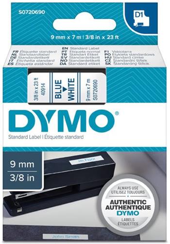 p�ska DYMO 40914 D1 Blue On White Tape (9mm)