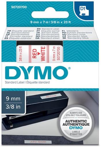 p�ska DYMO 40915 D1 Red On White Tape (9mm)