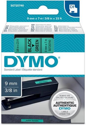 p�ska DYMO 40919 D1 Black On Green Tape (9mm)