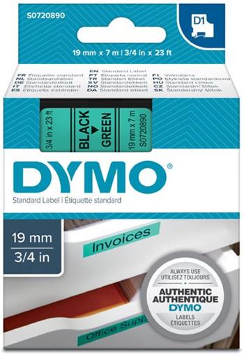 p�ska DYMO 45809 D1 Black On Green Tape (19mm)