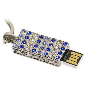 USB k��� 4GB crystal brick - modr� pr�vesok