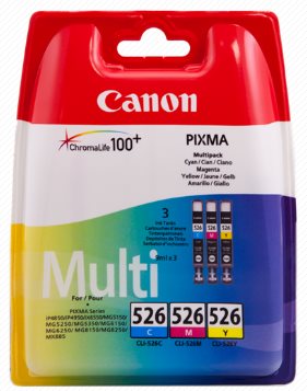kazeta CANON CLI-526 C/M/Y pack MG 5150/5250/6150/8150, iP 4850