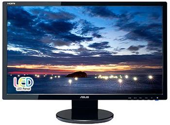 LCD ASUS 24" VE247H, Wide, digi/analog, WUXGA 1920x1080, 2ms, 300cd/m2, 1000/20000:1, HDMI, repro