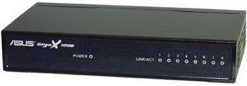 ASUS GigaX1008 V2 Switch 8x LAN 10/100Mbps, black, metal