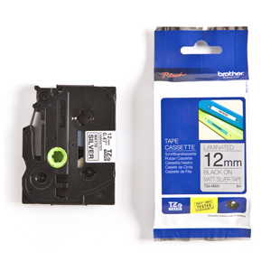 p�ska BROTHER TZM931 Black On Silver Metalic Tape (12mm)