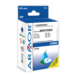 kazeta ARMOR BROTHER DCP J125, J315W, J515W, MFC J220, J265W, J410, J415W, cyan, LC985C (635 str)