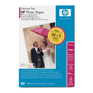 PAPIER HP Q8028A PremiumPlus Highgloss Photo 280g-10x 5 cm/25sht