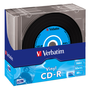 CD-R VERBATIM DTL+ Vinyl 700MB 52X Slim box 10ks/bal.