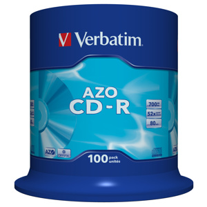 CD-R VERBATIM DTL+ Crystal 700MB 52X 100ks/spindel