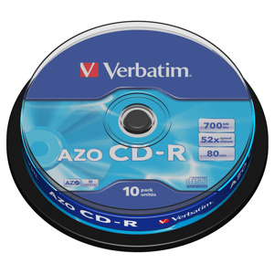 CD-R VERBATIM DTL+ Crystal 700MB 52X 10ks/spindel