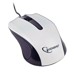 myš GEMBIRD optická, čierno-biela, 1200 DPI, USB