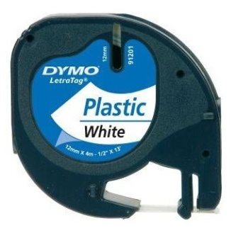 páska DYMO 59422 LetraTag White Plastic Tape (12mm)