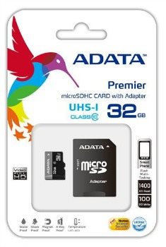 Pamäťová karta ADATA Premier micro SDHC karta 32GB UHS-I U1 Class 10 + adaptér