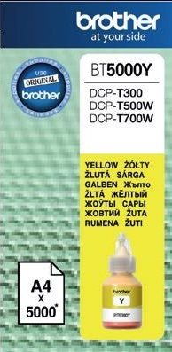 atramentová náplň BROTHER BT-5000Y Yellow DCP-T300/T500W/T700W