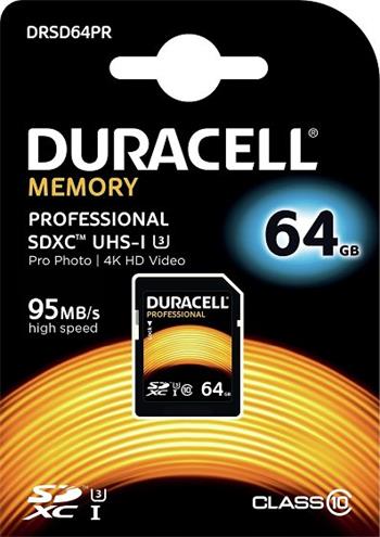 Pamäťová karta Duracell Professional SDXC 64GB Class 10 UHS-3
