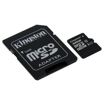 Pamäťová karta Kingston Canvas Select micro SDHC 32GB Class 10 UHS-I 80/10 MB/s (+ adaptér)