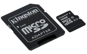 Pamäťová karta Kingston Canvas Select micro SDHC 16GB Class 10 UHS-I 80/10 MB/s (+ adaptér)