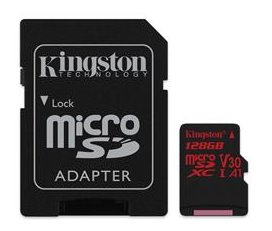 Pamäťová karta Kingston Canvas Select microSDXC 128GB Class 10 UHS-I 80/10 MB/s (+ adaptér) 