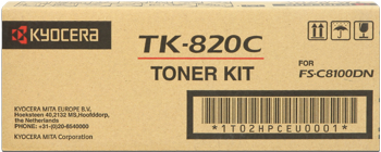 toner KYOCERA TK-820C Cyan FS-C8100DN