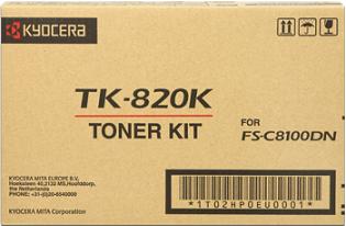 toner KYOCERA TK-820K Black FS-C8100DN