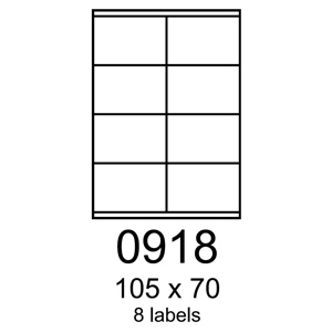 etikety RAYFILM 105x70 univerzlne biele R01000918A (100 list./A4)