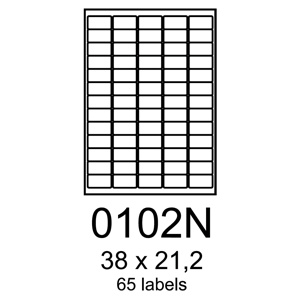 etikety RAYFILM 38x21,2 univerzlne biele R01000102NA (100 list./A4)