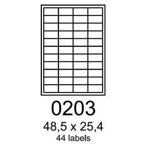 etikety RAYFILM 48,5x25,4 univerzlne zelen R01200203A (100 list./A4)