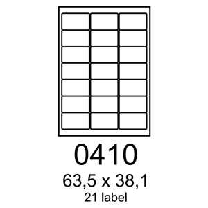 etikety RAYFILM 63,5x38,1 univerzlne biele R01000410A (100 list./A4)