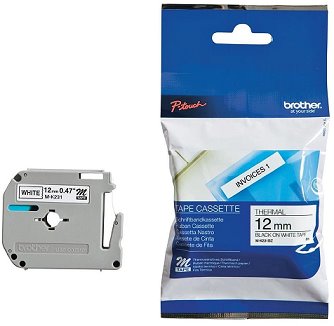 p�ska BROTHER MK231BZ Black On White Tape (12mm)