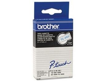 p�ska BROTHER TC203 Blue On White Tape (12mm)