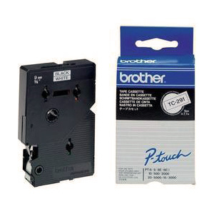 p�ska BROTHER TC291 Black On White Tape (9mm)