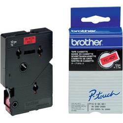 p�ska BROTHER TC401 Black On Red Tape (12mm)