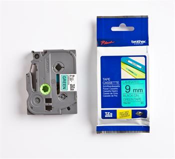p�ska BROTHER TZ721 Black On Green Tape (9mm)