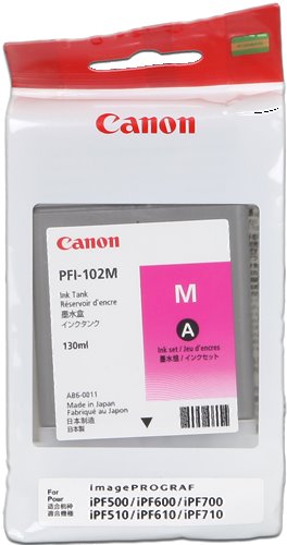 kazeta CANON PFI-102M magenta iPF 500/510/600/605/610/700/710/720, LP 17/24