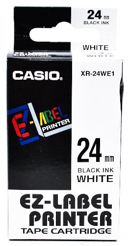 p�ska CASIO XR-24WE1 Black On White Tape EZ Label Printer (24mm)