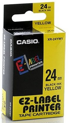 p�ska CASIO XR-24YW1 Black On Yellow Tape EZ Label Printer (24mm)