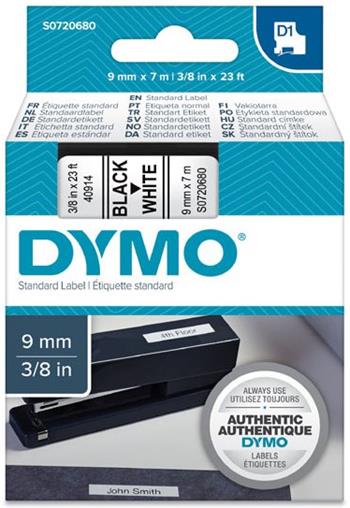 p�ska DYMO 40913 D1 Black On White Tape (9mm)