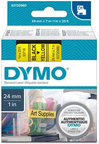 p�ska DYMO 53718 D1 Black On Yellow Tape (24mm)